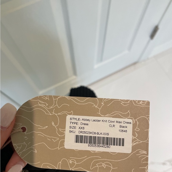 Black sheer knit maxi dress - Picture 6 of 6